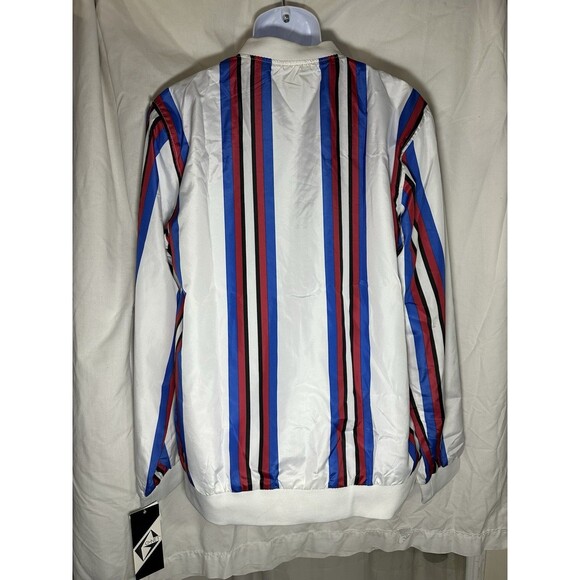 G-Net Men's Light Wind Breaker Jacket with Red, White, and Blue Striped XL - Picture 2 of 15